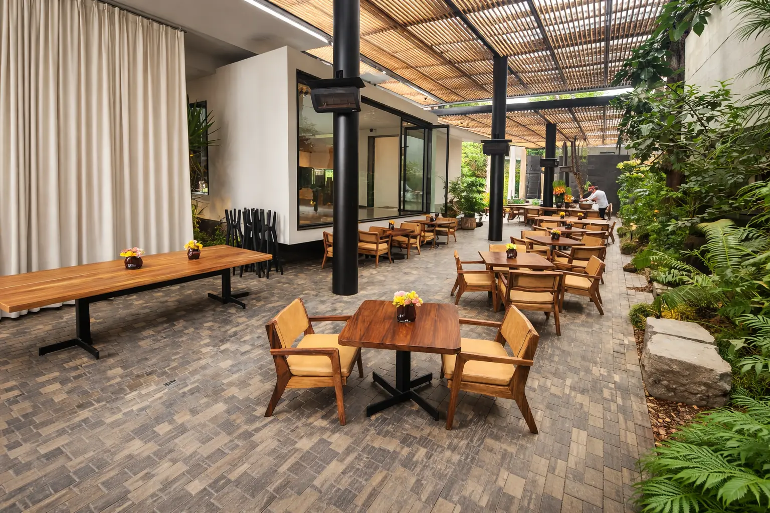 Image of a woman working building a chair
